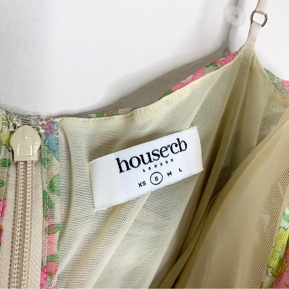 House of CB Ella Ruched Organza Mesh Mini Dress *Vintage Floral* - Picture 13 of 15